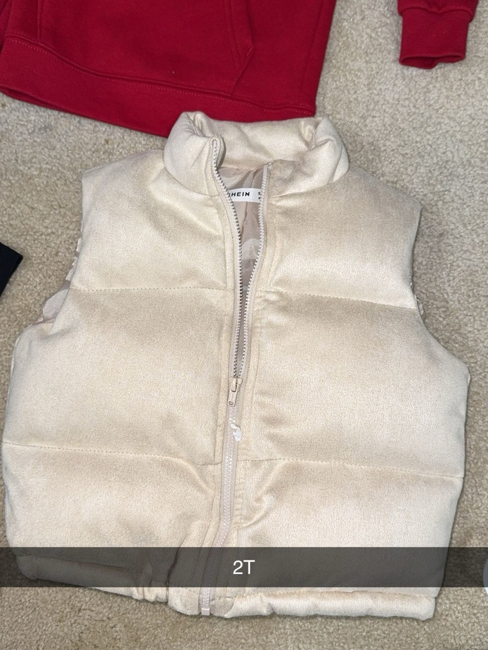 SHEIN Cream Puffer Vest for Kids